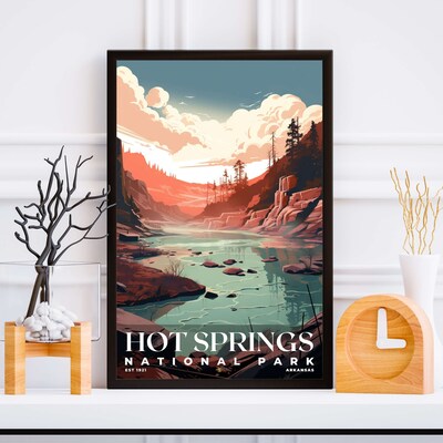 Hot Springs National Park Poster, Travel Art, Office Poster, Home Decor | S7 - image5